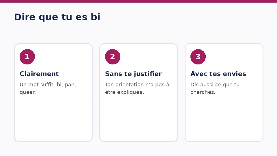 Trois cartes: le dire clairement, sans te justifier et avec tes envies